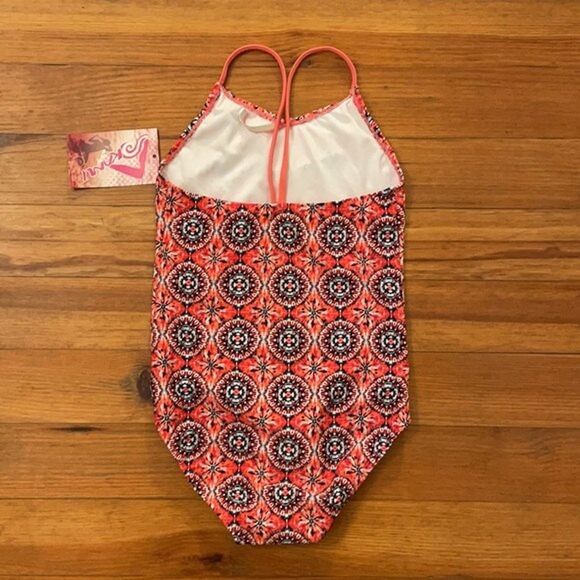 Kanu Surf Hannah Multicolor One Piece Swimsuit Swimwear Girls 12 Beach NEW - Picture 3 of 9